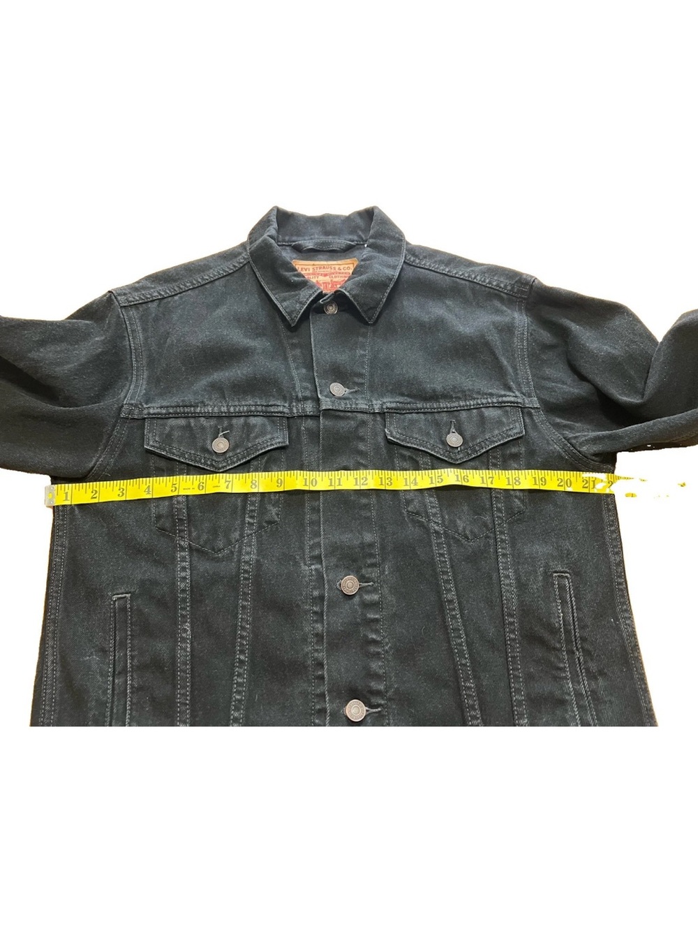 Levi's 70507 0260 Black Denim Trucker Jacket Men's Size M (Roomy) - Picture 6 of 8